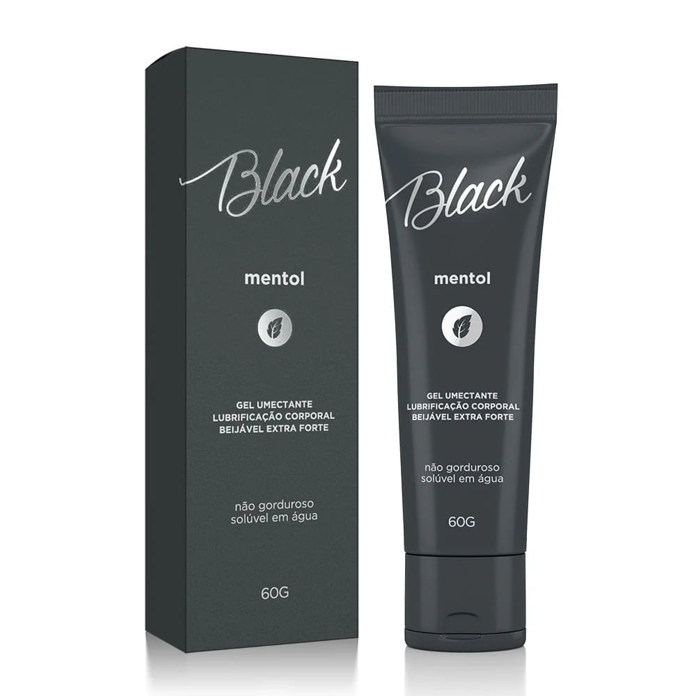 Gel Lubrificante Beijável Black Mentol Extra Forte