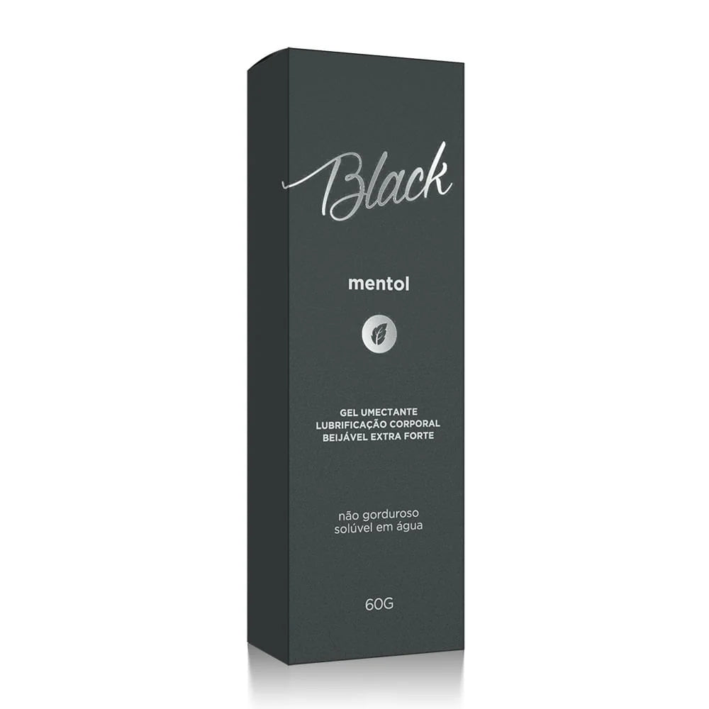 Gel Lubrificante Beijável Black Mentol Extra Forte